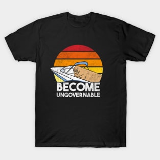 Freya the walrus - Become Ungovernable Retro T-Shirt